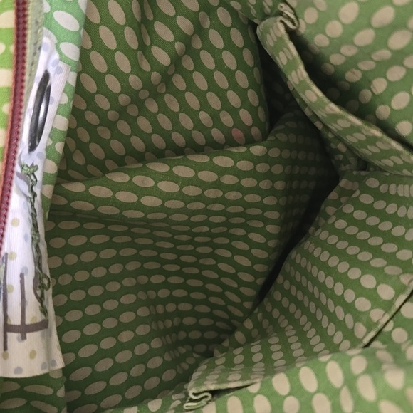 Fossil Green Floral Print Bag - Picture 7 of 11